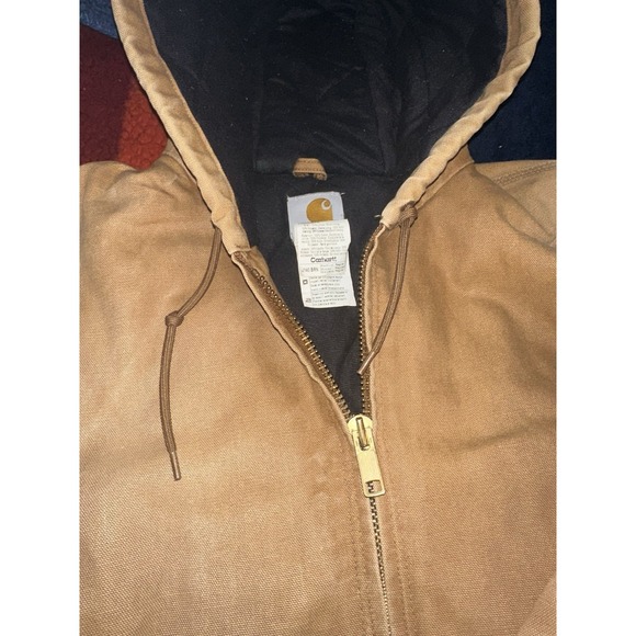 Vintage Carhartt J140 BRN Brown Mens Washed Duck Cotton Active Jacket Medium M C - Picture 7 of 16